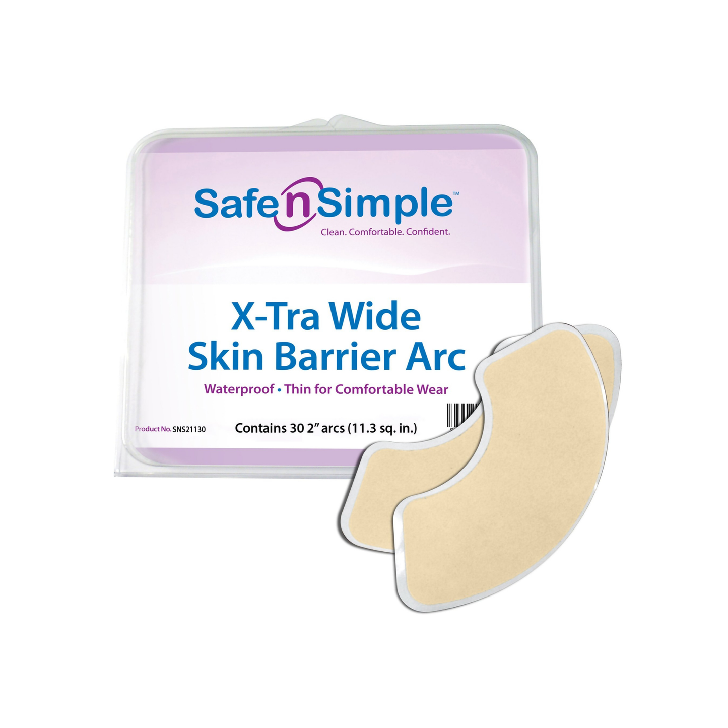 Safe n Simple 21130 X-Tra Wide Skin Barrier Arcs (30ct)