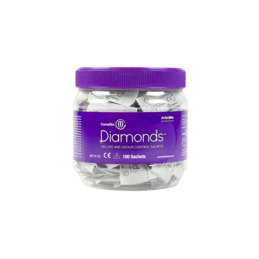 Bolsitas gelificantes y control de olores ConvaTec Diamonds (5 unidades): UNO POR PEDIDO