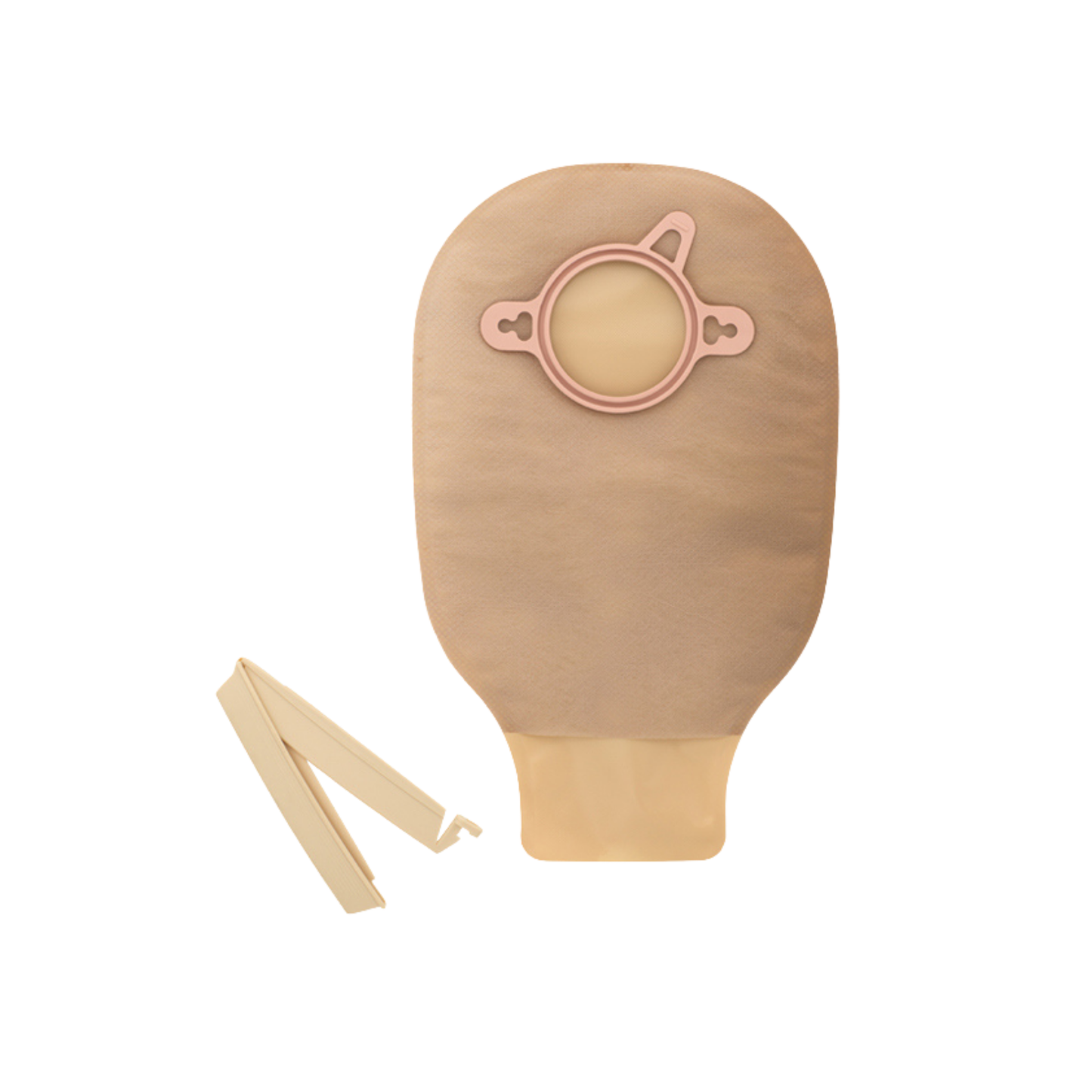 🔴 (1ct) Hollister 18203 New Image 2-Piece Beige Mini Drainable Pouch w/o Filter
